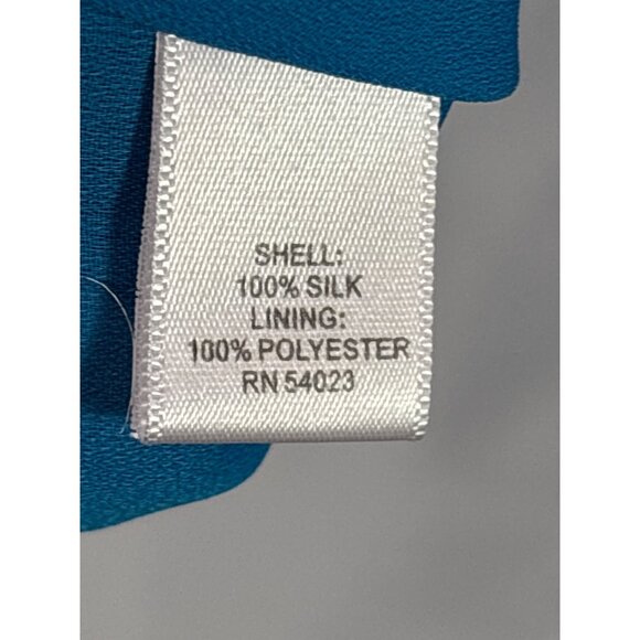 Banana Republic Blue Sleeveless Silk Dress Racerback Size S New - Picture 4 of 6